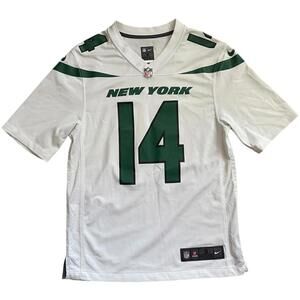 New York Jets Sam Darnold Jersey Nike On Field #14 White Men's Size Small